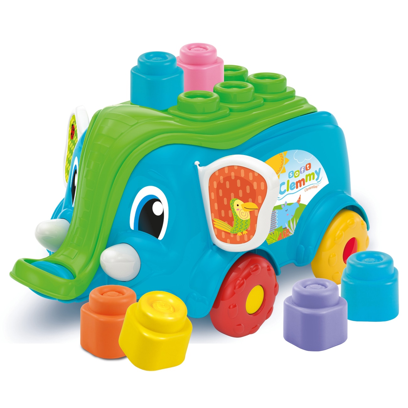 Set cuburi Soft Clemmy - Elefantel, 10 piese - eMAG.ro