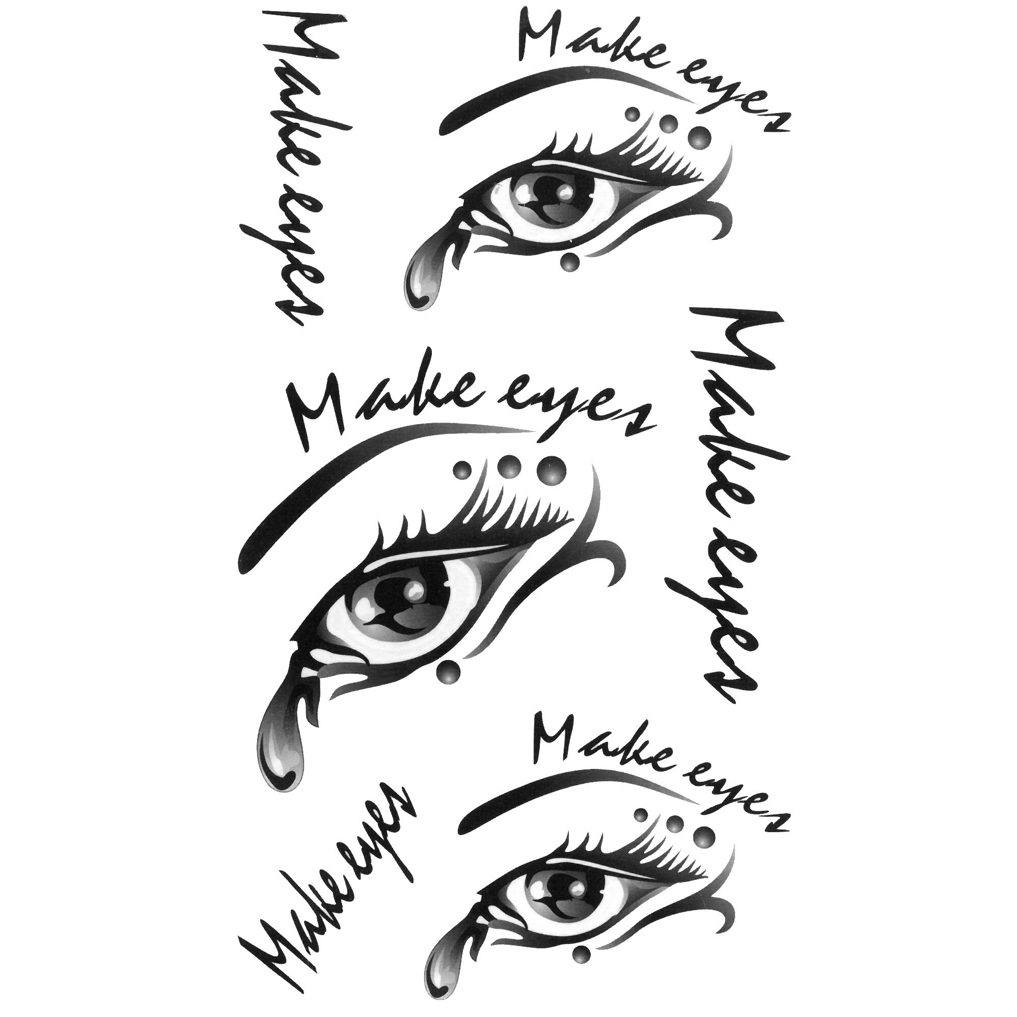 Tatuaj temporar Make Eyes 17x10cm