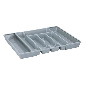 Suport extensibil din plastic pentru organizare tacamuri, gri, 10620-Grey, Alpina Suport extensibil din plastic pentru organizare tacamuri, gri, 10620-Grey, Alpina