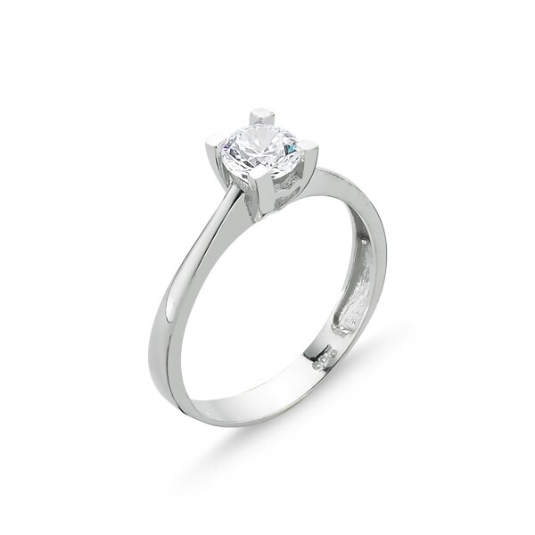 Inel elegant argint 925 rodiat cu zirconiu alb ITU0083 11748