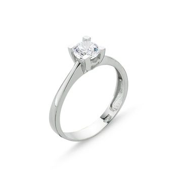 Inel elegant argint 925 rodiat cu zirconiu alb ITU0083 11748 Inel elegant argint 925 rodiat cu zirconiu alb ITU0083 11748