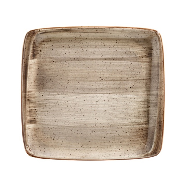Farfurie patrata din portelan AURA TERRAIN 32x30cm ATR MOV 41KR