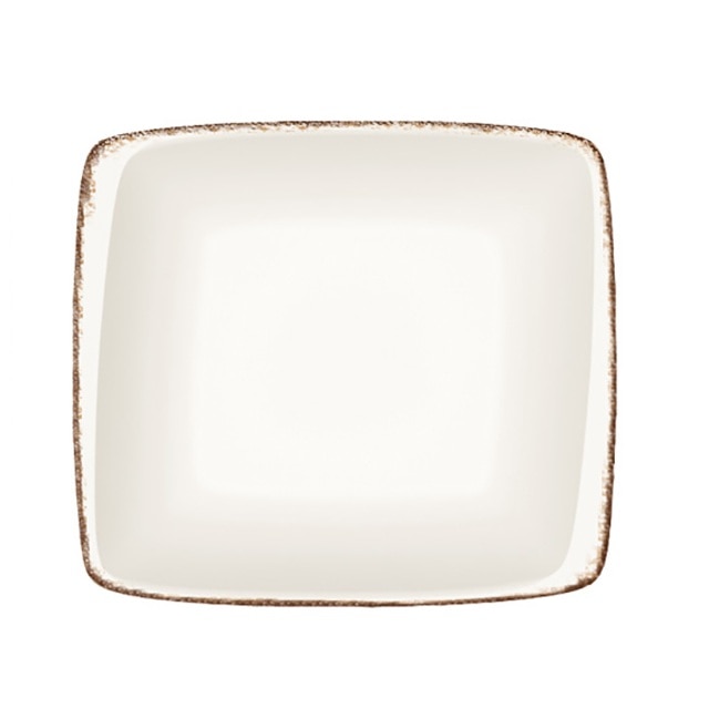 Farfurie patrata adanca portelan RETRO 19x17cm E100 MOV 23CK