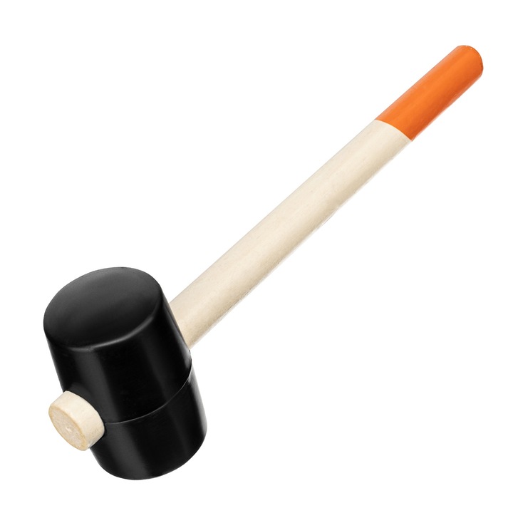Ciocan cauciuc, 450 g, cauciuc negru, maner din lemn, SPARTA