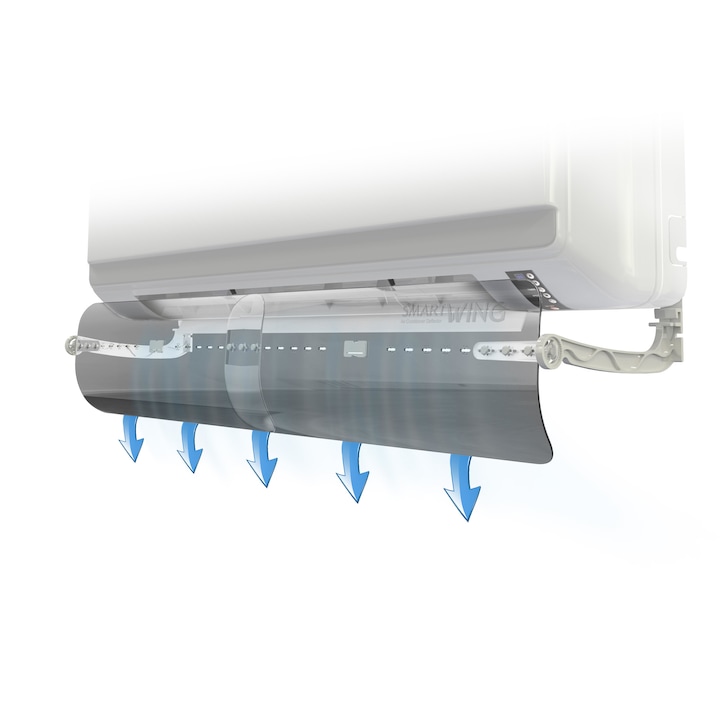Deflector aer conditionat transparent Smart WING de la 60 cm pana la 110 cm control al jetului de aer