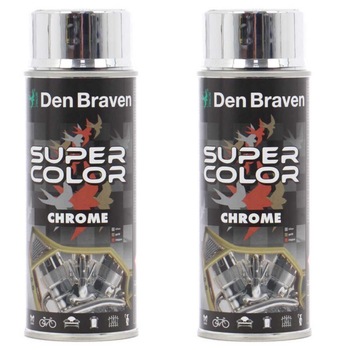 Pachet 2 x Spray vopsea, Den Braven Super Color, argintiu ,interior / exterior, 400 ml Pachet 2 x Spray vopsea, Den Braven Super Color, argintiu ,interior / exterior, 400 ml