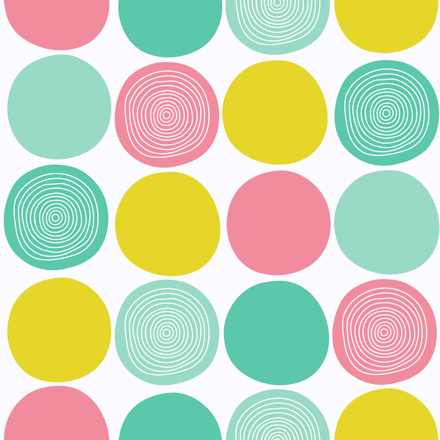 Tapet Premium Artfoyer - Cercuri, Geometric, Modern, Multicolor, Vlies (Non-Woven), Eco Frendly, Nu necesita adeziv, Set 3 role, 5,4 mp