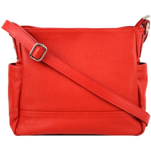 Geanta Sherry din piele naturala pentru femei, rosu