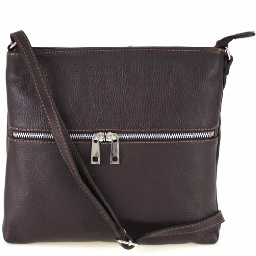 Geanta Josslyn din piele naturala pentru femei, maro brun