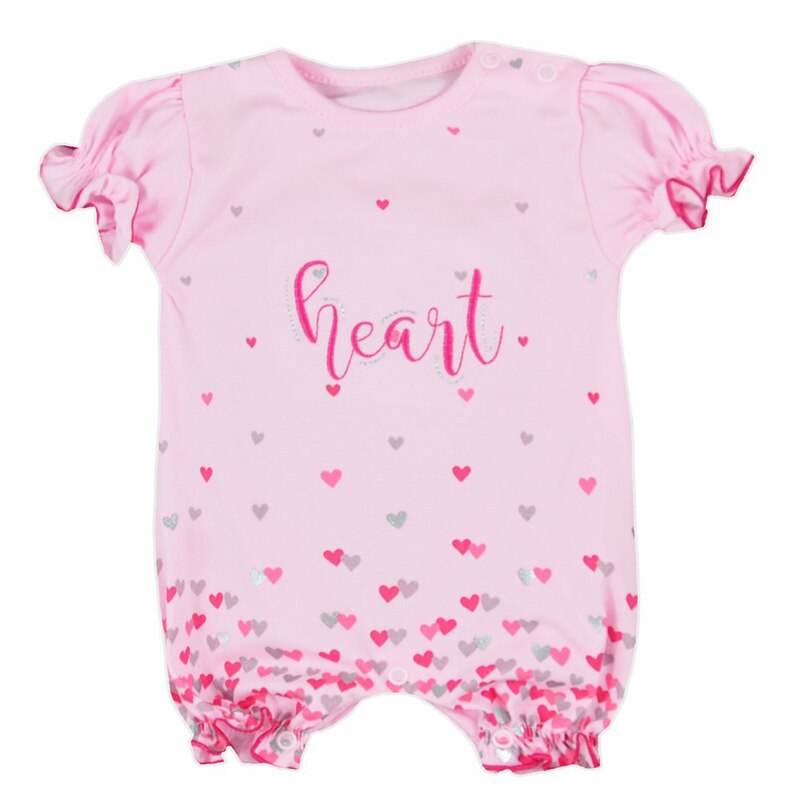 Salopeta cu maneca scurta pentru fetite Heart Koala 4031R, Multicolor, 80