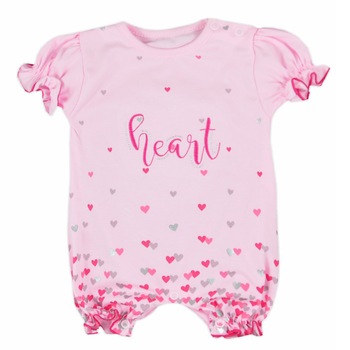 Salopeta cu maneca scurta pentru fetite Heart Koala 4031R, Multicolor, 80 Salopeta cu maneca scurta pentru fetite Heart Koala 4031R, Multicolor, 80