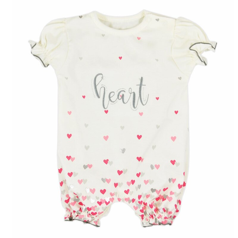 Salopeta cu maneca scurta pentru fetite Heart Koala 4031, Multicolor, 80