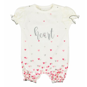 Salopeta cu maneca scurta pentru fetite Heart Koala 4031, Multicolor, 80 Salopeta cu maneca scurta pentru fetite Heart Koala 4031, Multicolor, 80
