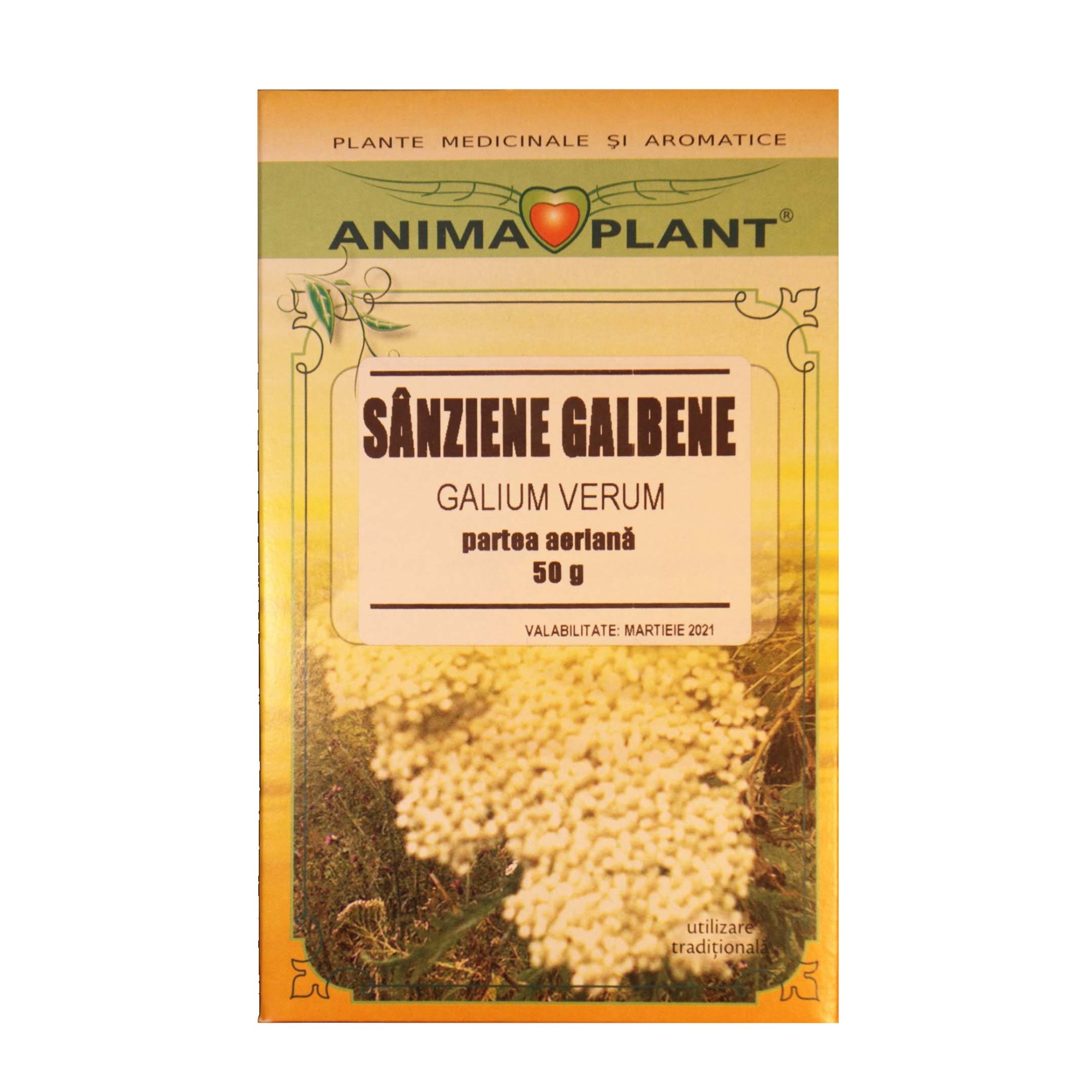 Sanziene Galbene, Galium verum , parte aeriana, planta pentru ceai, Anima Plant, 50 g
