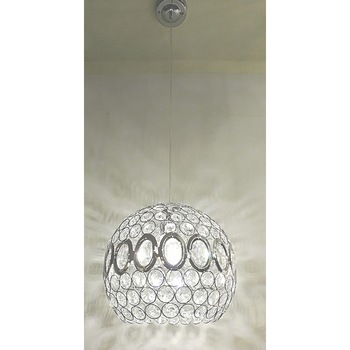 Lustra Arginitiu 339/250, cristal, schelet inox, inaltime ajustabila 30-90 cm, cu 3 dulie E27 Lustra Arginitiu 339/250, cristal, schelet inox, inaltime ajustabila 30-90 cm, cu 3 dulie E27