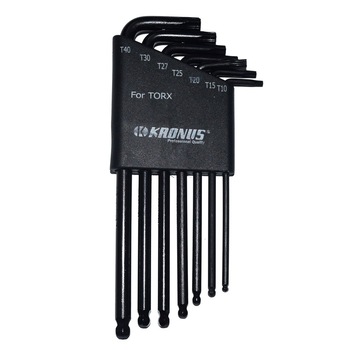 Set 7 bucati chei imbus, lungi, cu locas torx, Kronus, 10 - 40 mm Set 7 bucati chei imbus, lungi, cu locas torx, Kronus, 10 - 40 mm