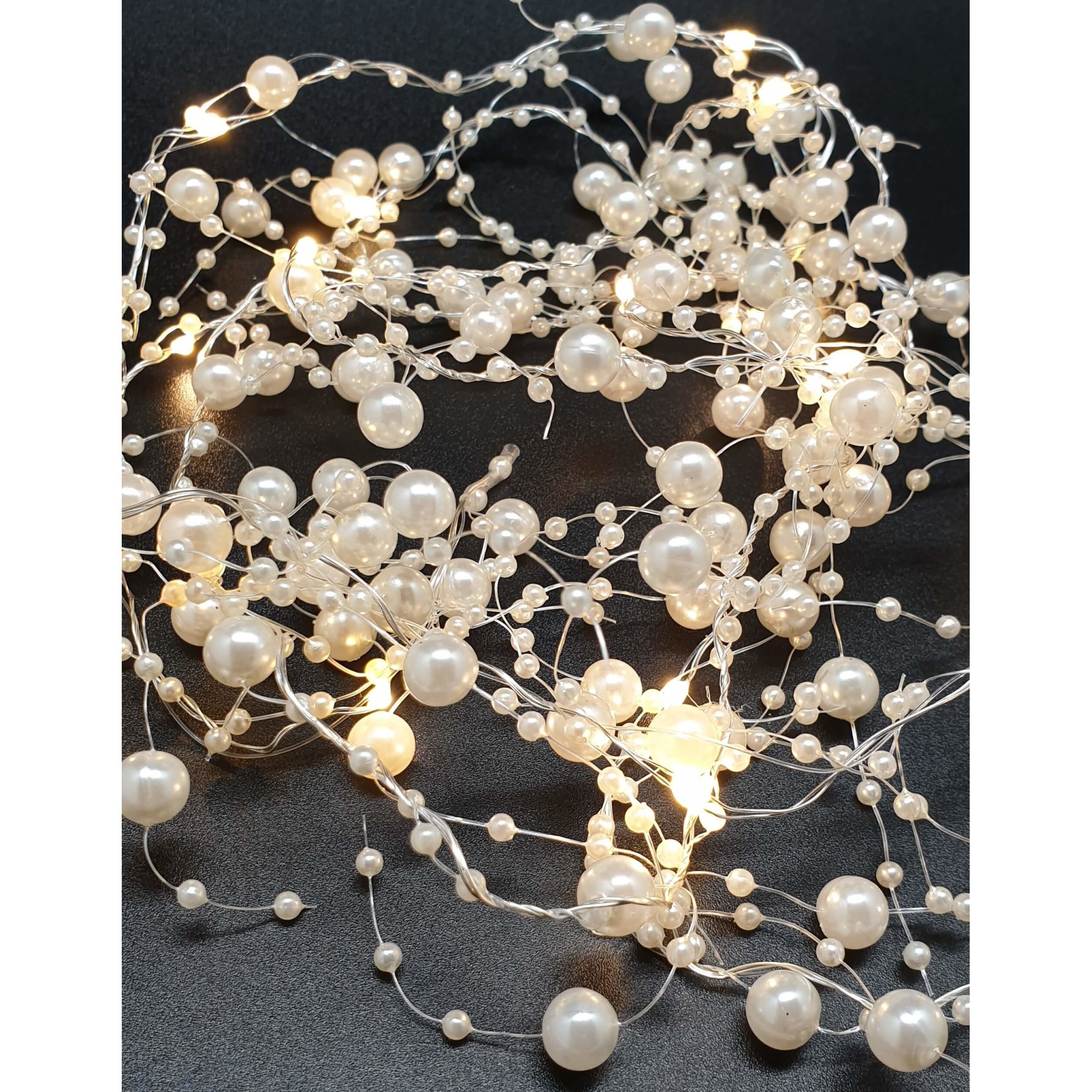 Ghirlanda luminoasa Holly cu 20 Leduri si perlute