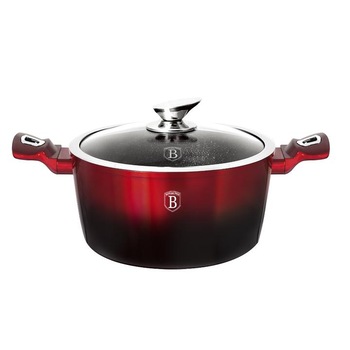 Oala Marmorata 28 cm Burgundy Metalic Line Berlinger Haus BH 1938N Oala Marmorata 28 cm Burgundy Metalic Line Berlinger Haus BH 1938N