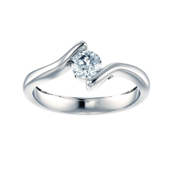 Inel de logodna, Valmand, model i0601, din Aur Alb cu Diamant incolor 0.25ct Inel de logodna, Valmand, model i0601, din Aur Alb cu Diamant incolor 0.25ct