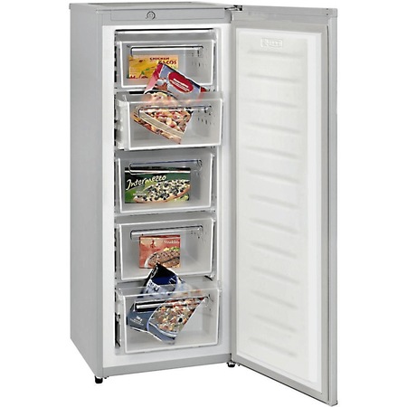 Congelator cu 1 usa Exquisit GS235-1A+SI, Clasa A+, 5 Sertare, 160 L, Clasa A+, H 144 cm, Argintiu / Gri