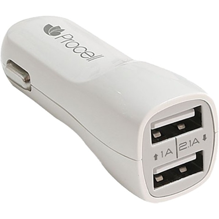 Incarcator Auto Procell, Dual USB, 2.1A, cablu micro USB