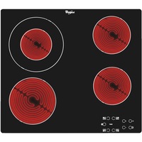 Plita incorporabila Whirlpool AKT 8130/NE, Electrica, Vitroceramica, 4 Zone de gatit, Panou digital, Timer, 58 cm