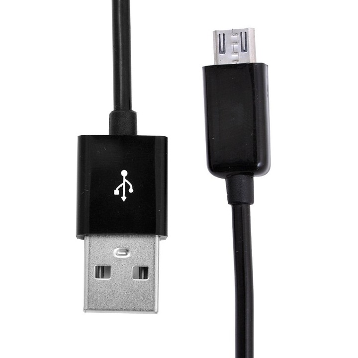 Cablu USB Procell MicroUSB, 1m, Negru