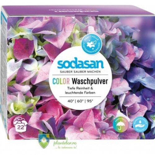 Detergent pudra de rufe color, ecologic 1,2 kg Sodasan