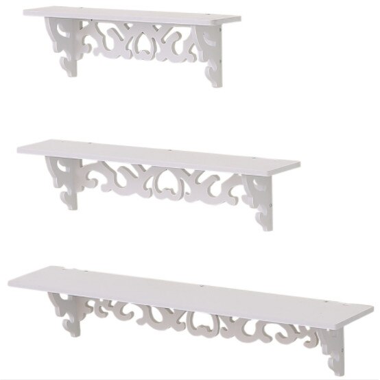 Set 3 rafturi suspendate, Muswanna, Alb, MDF