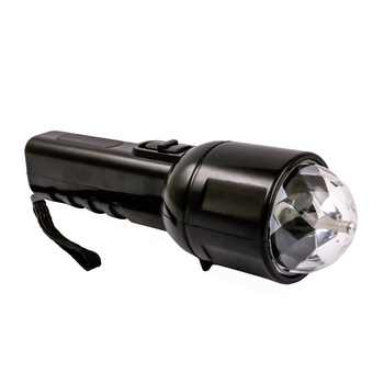 Lanterna Disco cu LED Deluxa, 3W, 20x5.5 cm, plastic, Negru Lanterna Disco cu LED Deluxa, 3W, 20x5.5 cm, plastic, Negru