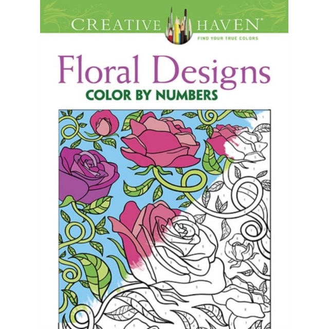 Creative Haven Floral Design Color by Number Coloring Book de Jessica Mazurkiewicz