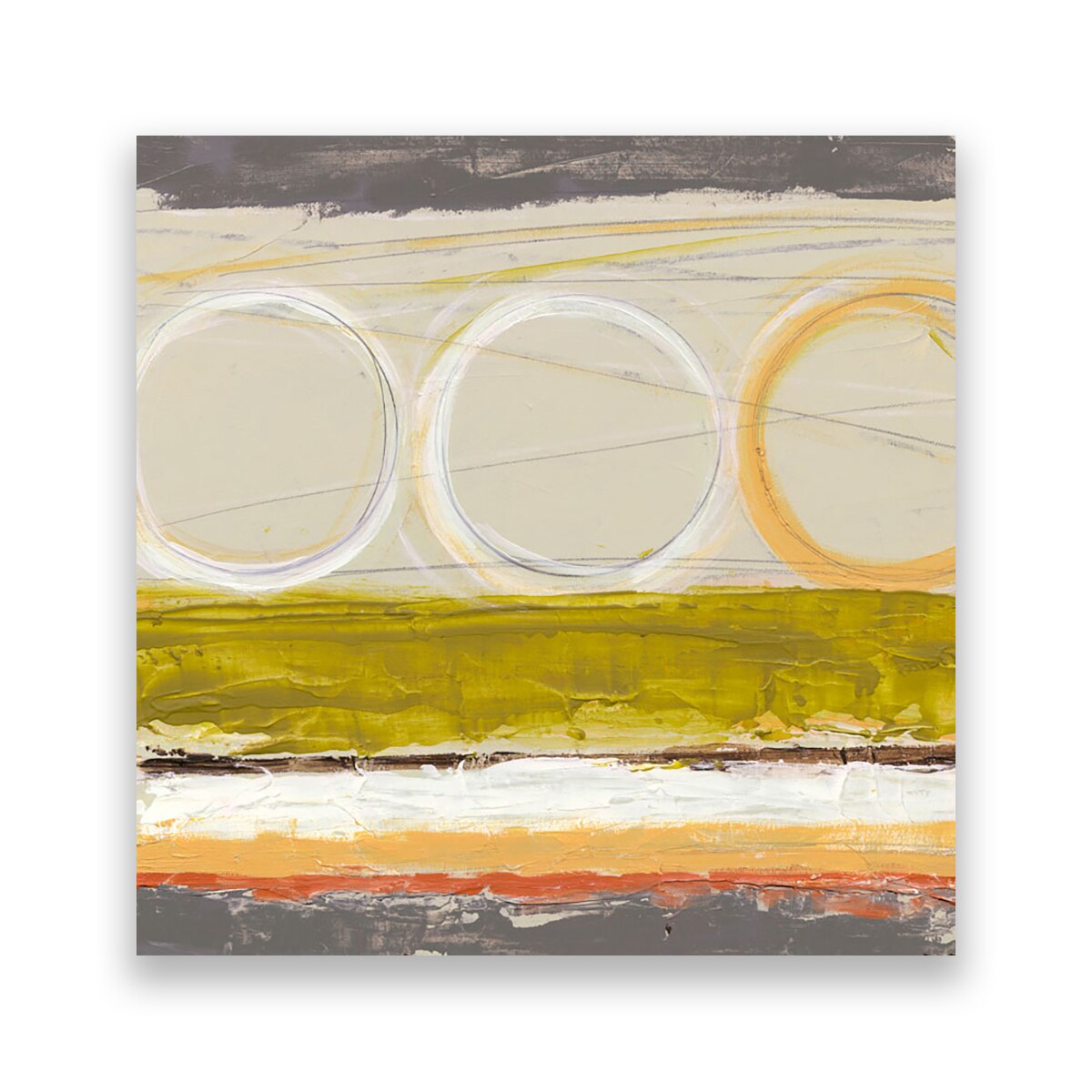 Tablou Canvas - Abstract, Linii, Cercuri, 100 x 100 cm