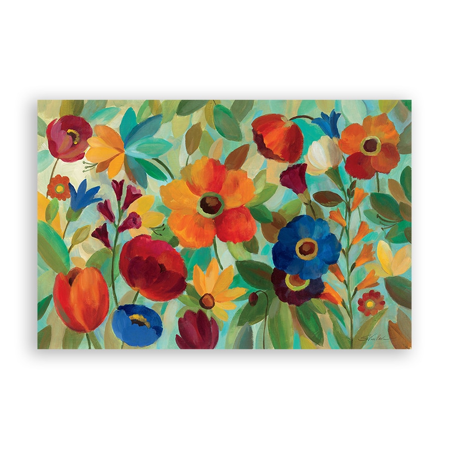 Tablou Canvas - Lunca, Flori, Multicolor, 60 x 90 cm