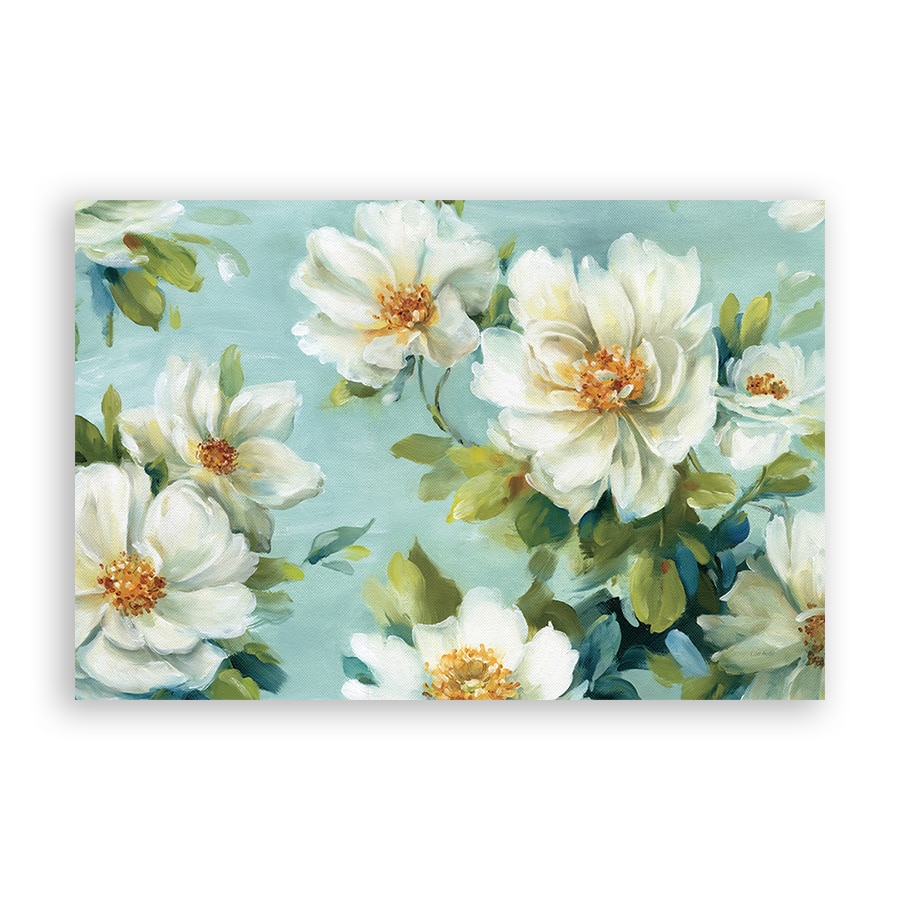 Tablou Canvas - Floral, Alb, Vintage, 60 x 90 cm