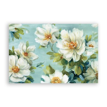 Tablou Canvas - Floral, Alb, Vintage, 80 x 120 cm Tablou Canvas - Floral, Alb, Vintage, 80 x 120 cm