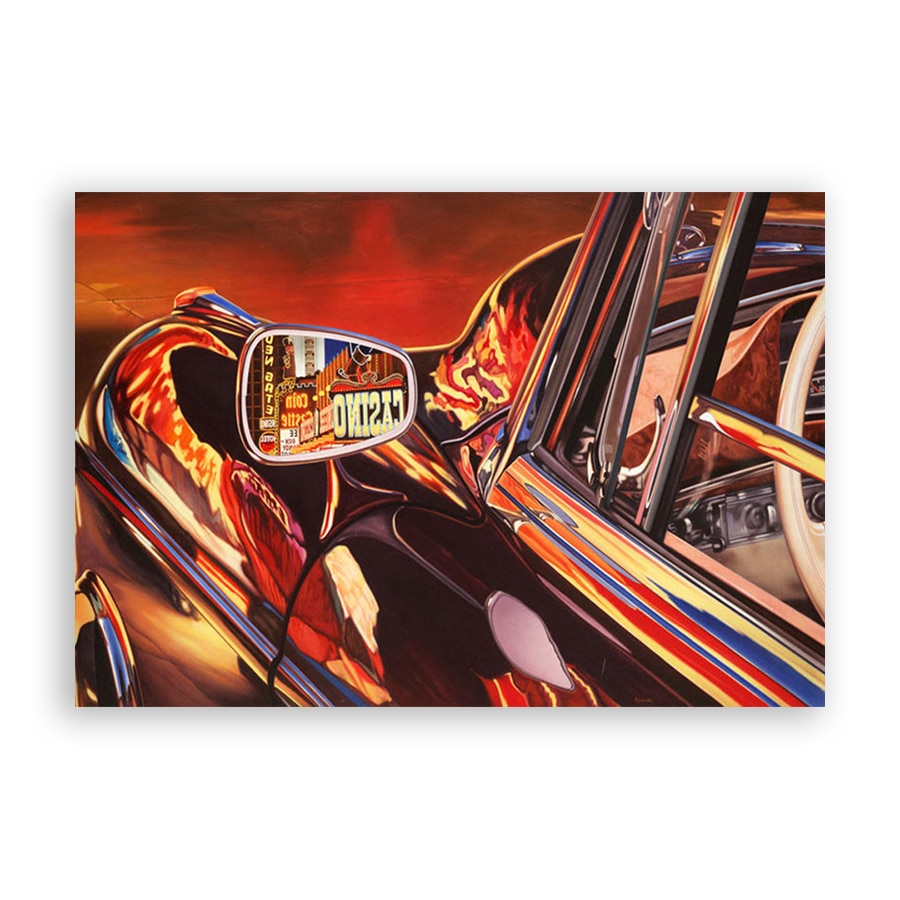 Tablou Canvas - Masina, Retro, Oldtimer, Retrovizor, 80 x 120 cm