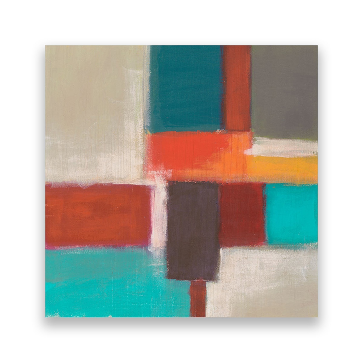 Tablou Canvas - Abstract, Forme, Multicolor, Mat, 100 x 100 cm