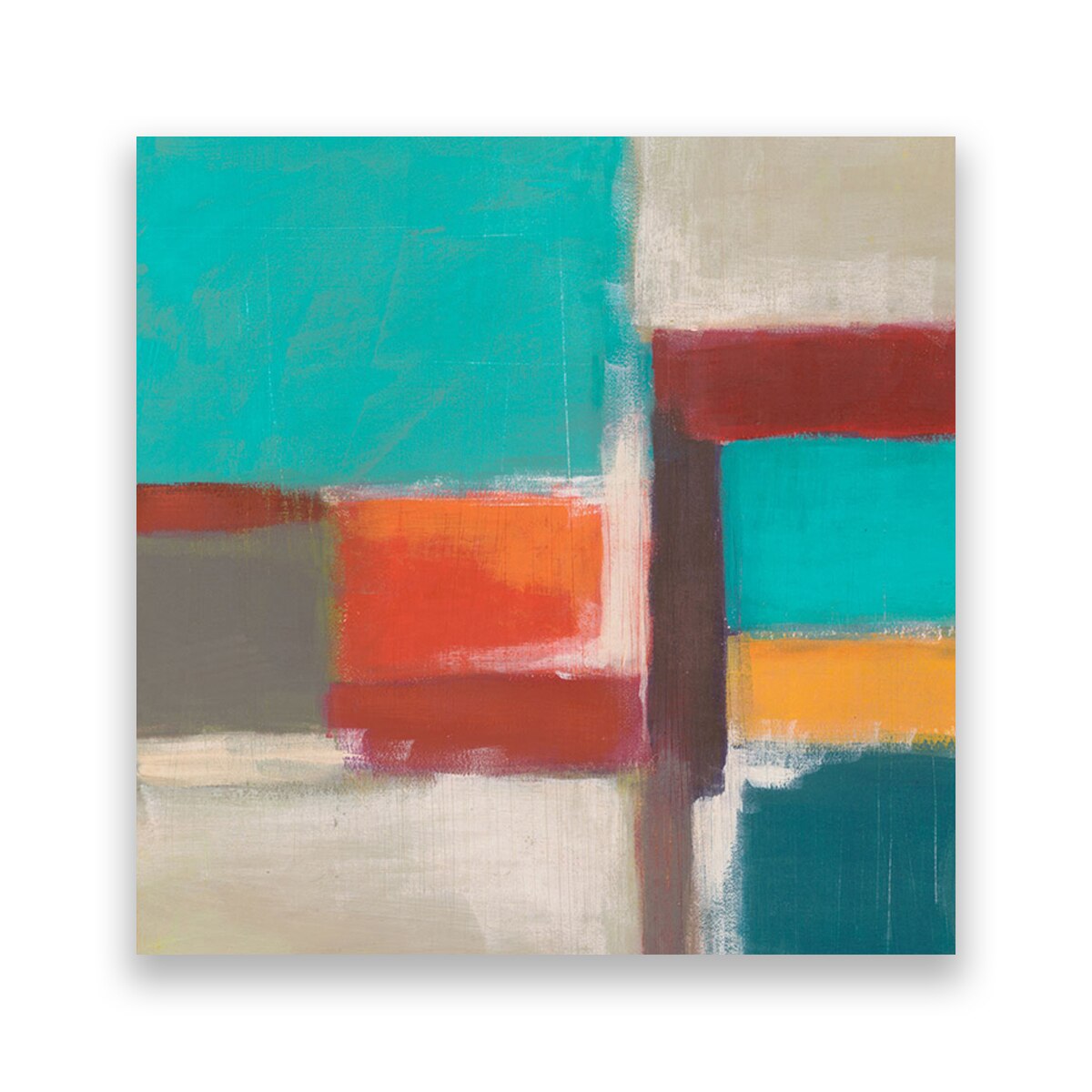 Tablou Canvas - Abstract, Forme, Patrat, Multicolor, 100 x 100 cm