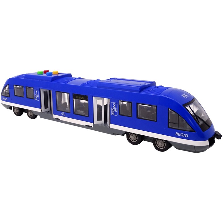 Играчка Subway за деца Salamandra Kids, светлини, интерактивни звуци, музика, синьо