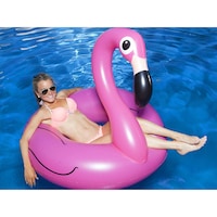 Colac gonflabil pentru copii si adulti, pink, diametru 90 cm, Flamingo