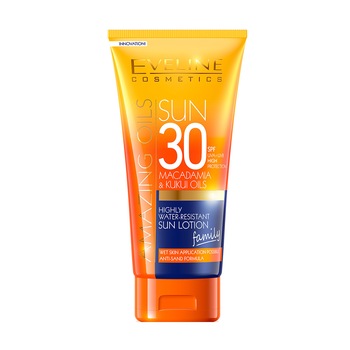 Lotiune de plaja, Eveline Cosmetics, SPF 30, Rezistent la apa, 200 ml Lotiune de plaja, Eveline Cosmetics, SPF 30, Rezistent la apa, 200 ml