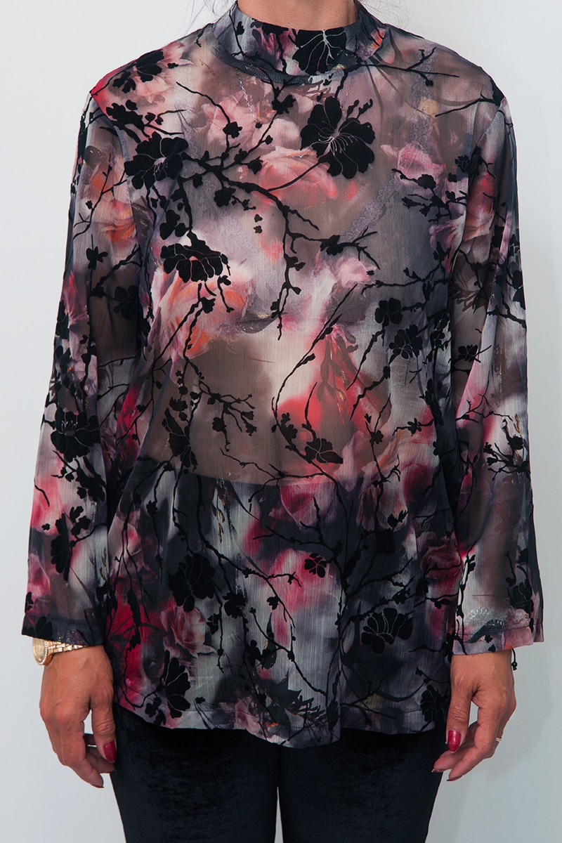 Bluza pe gat Educe,negru,XL