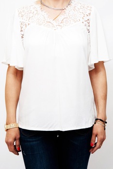 Bluza cu dantela Sisters Point,alb, 40 Bluza cu dantela Sisters Point,alb, 40