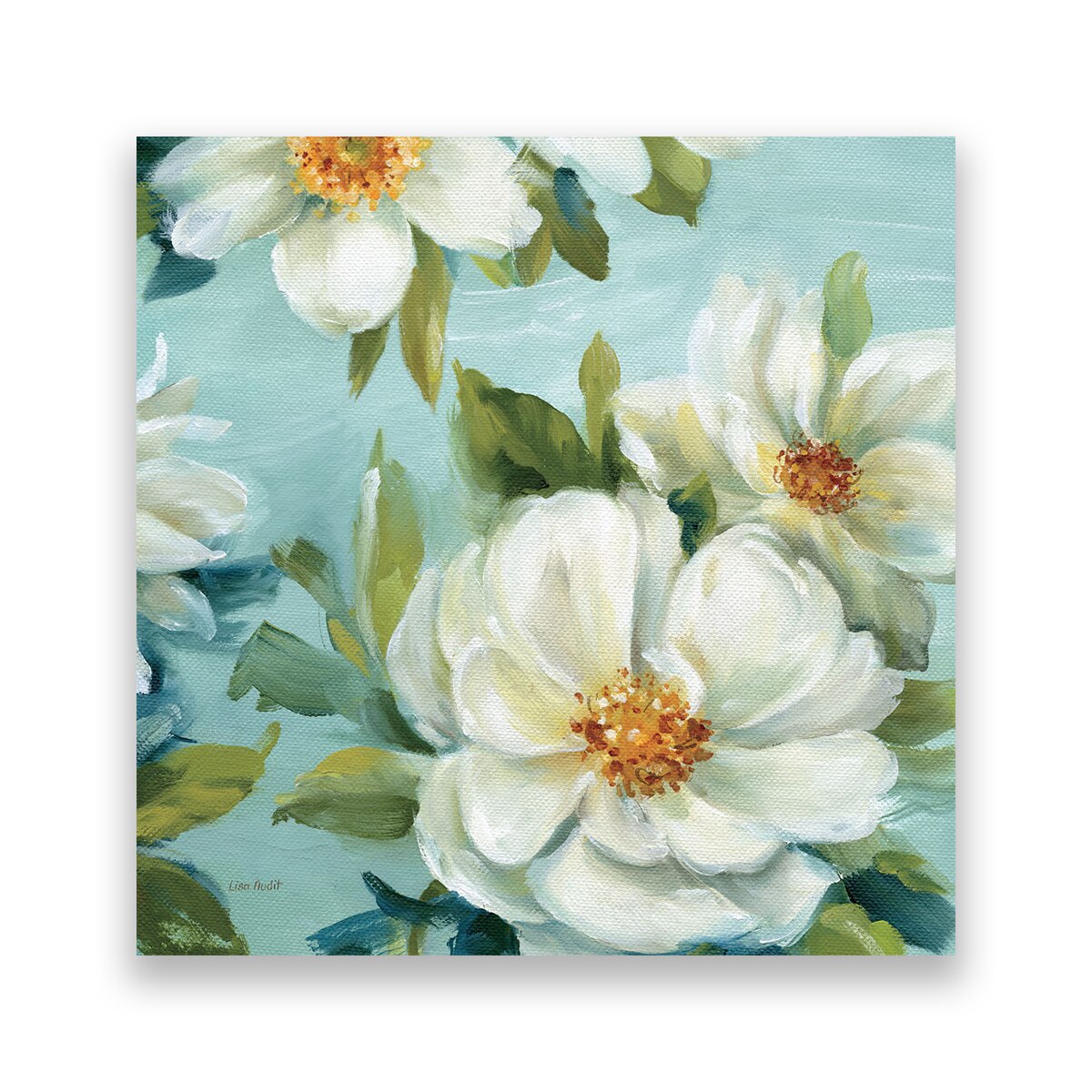 Tablou Canvas - Floral, Nufar, Alb, 80 x 80 cm