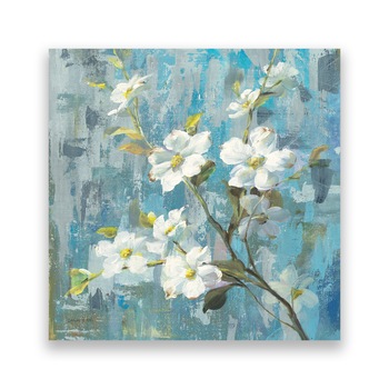 Tablou Canvas - Floral, Alb, Primavara, Danhui Nai, 80 x 80 cm Tablou Canvas - Floral, Alb, Primavara, Danhui Nai, 80 x 80 cm