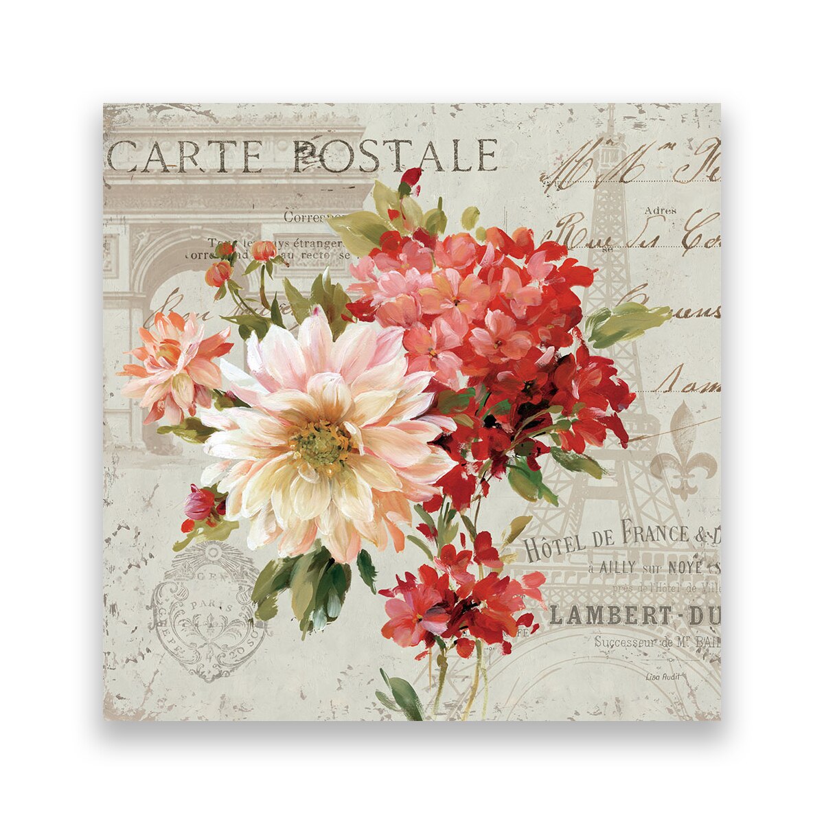 Tablou Canvas - Flori, Bujori, 80 x 80 cm