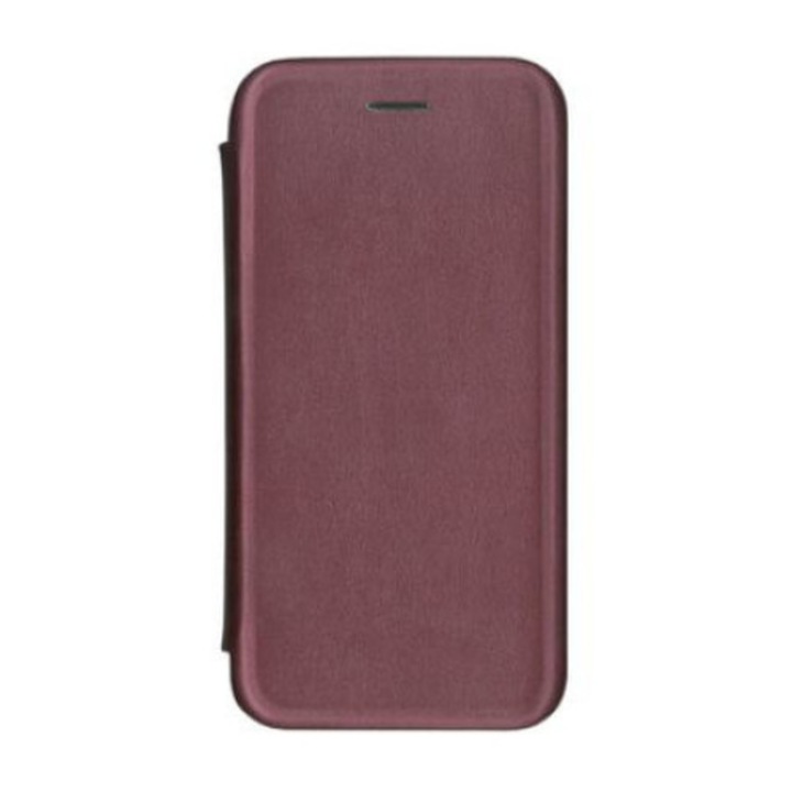 Капак за Samsung Galaxy A02s флип кейс елегантен бордо