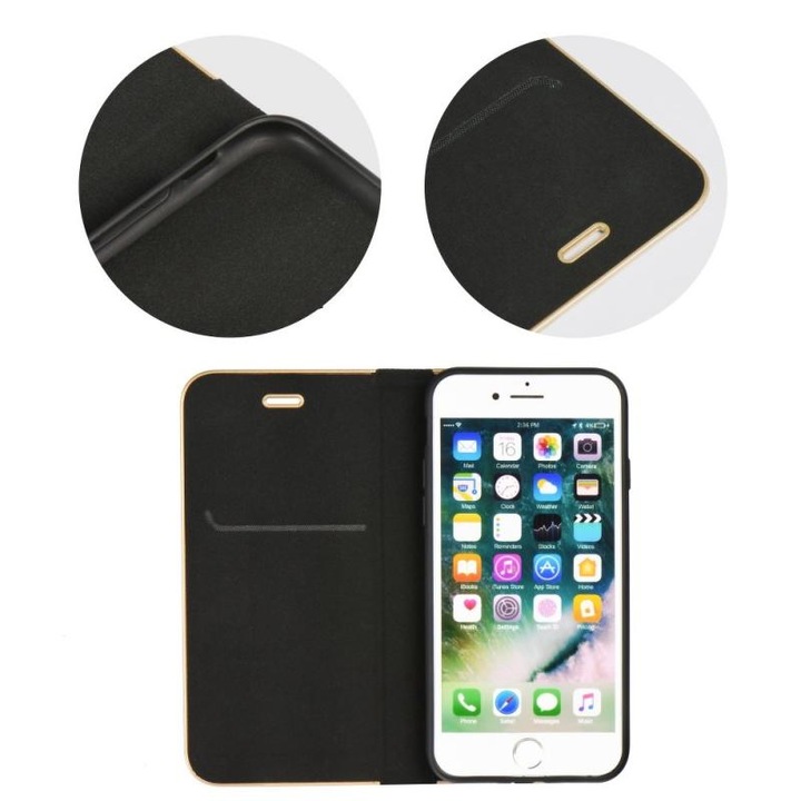 Husa Forcell Luna Book Huawei P40 Lite E Black