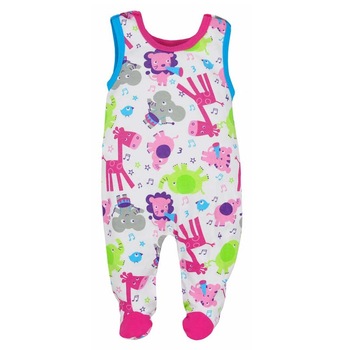 Salopeta fara maneci pentru bebelusi Koala Zoo 3172-R, Multicolor, 74 Salopeta fara maneci pentru bebelusi Koala Zoo 3172-R, Multicolor, 74