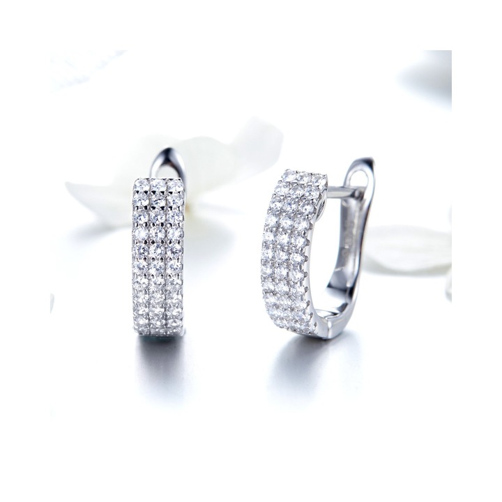 Cercei din argint Shining Crystals